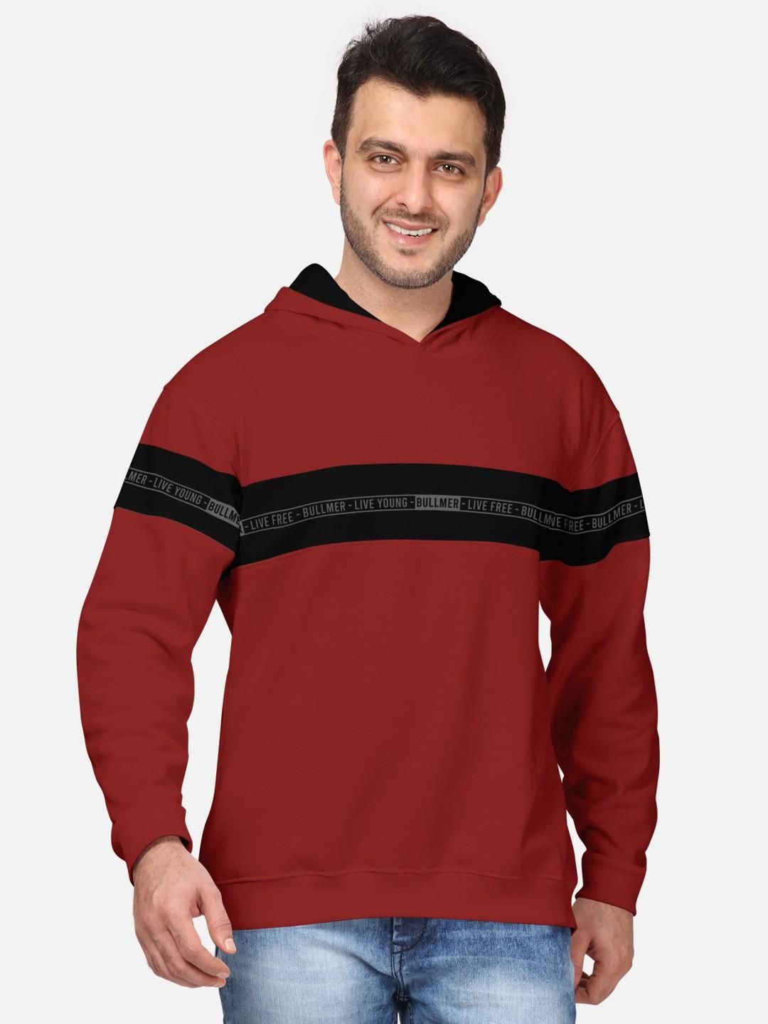 Men's Cotton Blend Colorblock Printed Hoodie