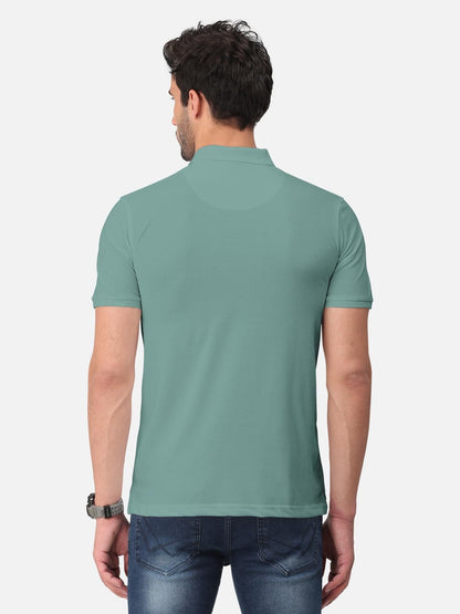 Trendy Stripe Print Half Sleeve Polo T-Shirt for Men's
