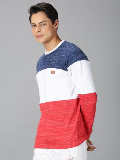 Cotton Color Block Full Sleeves Men's Sweatshirt