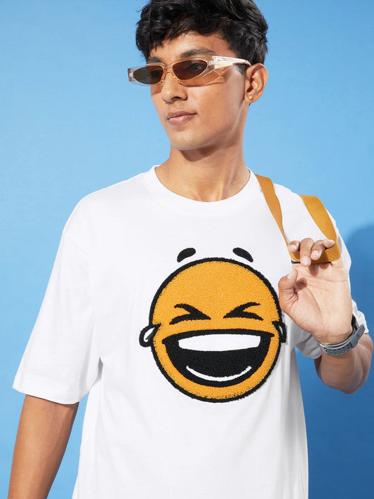 Difference of Opinion White Graphic Oversized T-Shirt