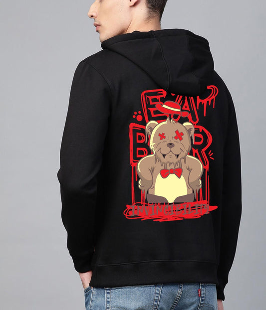 Men's Cotton Blend (Fleece) Oversized Graphic Print Hoodie