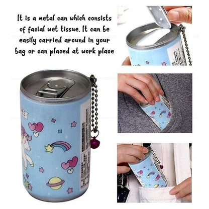 Mini Portable Wet Wipes Tissue Can for Cleaning Face Body (Tissue can)