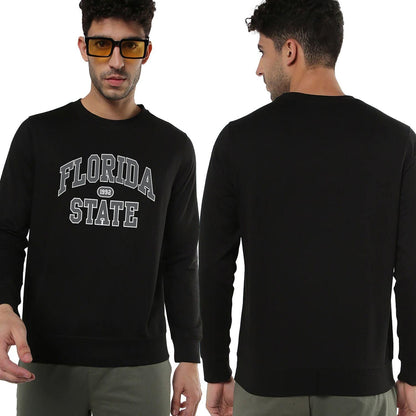 Men's Cotton Blend Fleece Oversized Graphic Print Sweatshirt