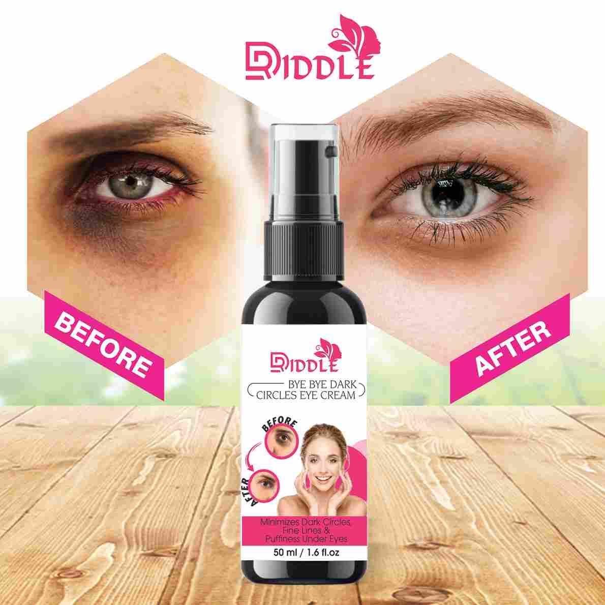 Driddle Under Eye Cream For Dark Circles Removal, Eye Puffiness,Fine Lines & Wrinkles  (60 g)