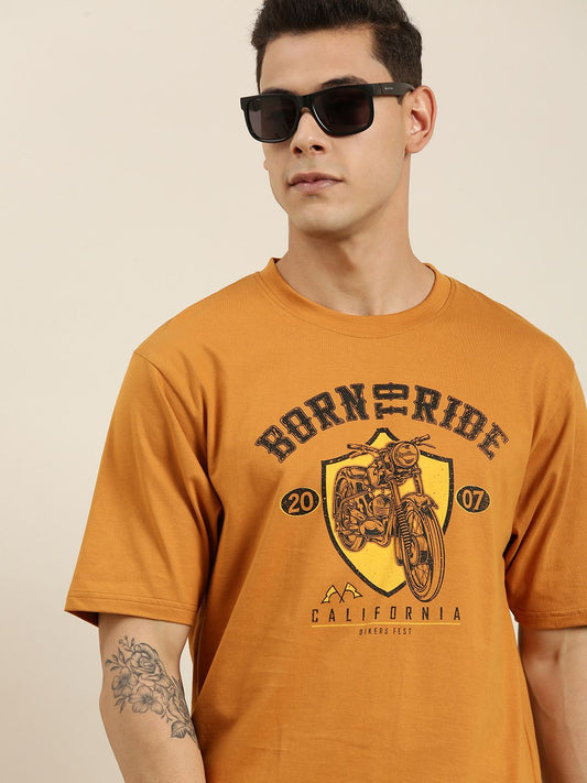 Difference of Opinion Brown Graphic Oversized T-Shirt