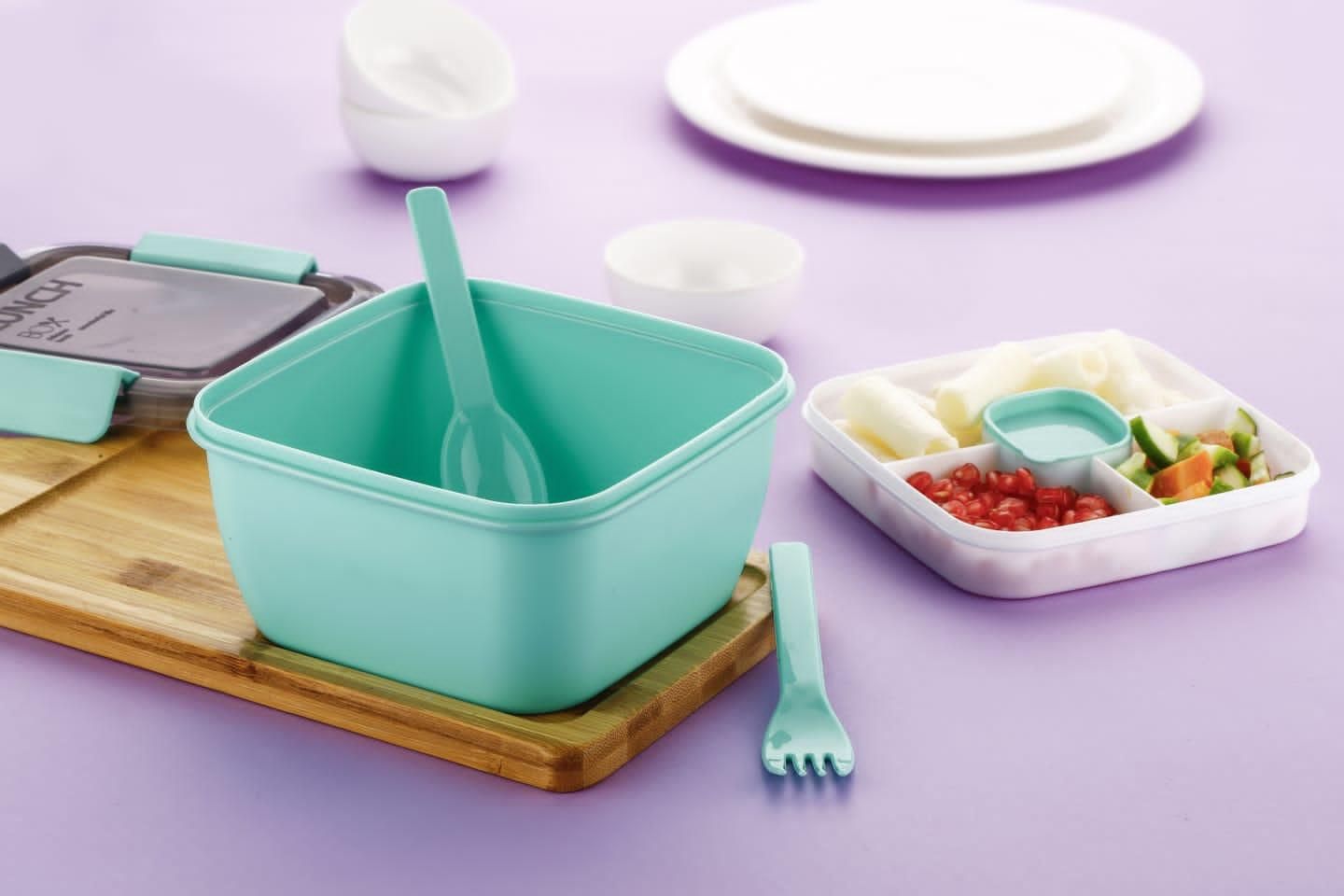 Salad Bowls with 3 Compartments