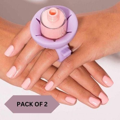 Wearable Nail Polish Bottle Display Silicone Round Holder Stand Wearable Nail Polish Bottle Holder Vanity Box�(Pack of 2)