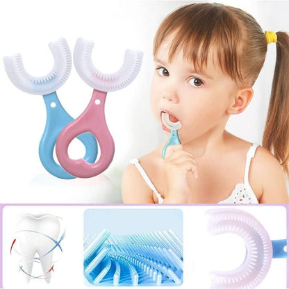 Toothbrush- U Shape Portable Silicone Teeth Brush Clean(Pack Of 2)(Assorted Color)